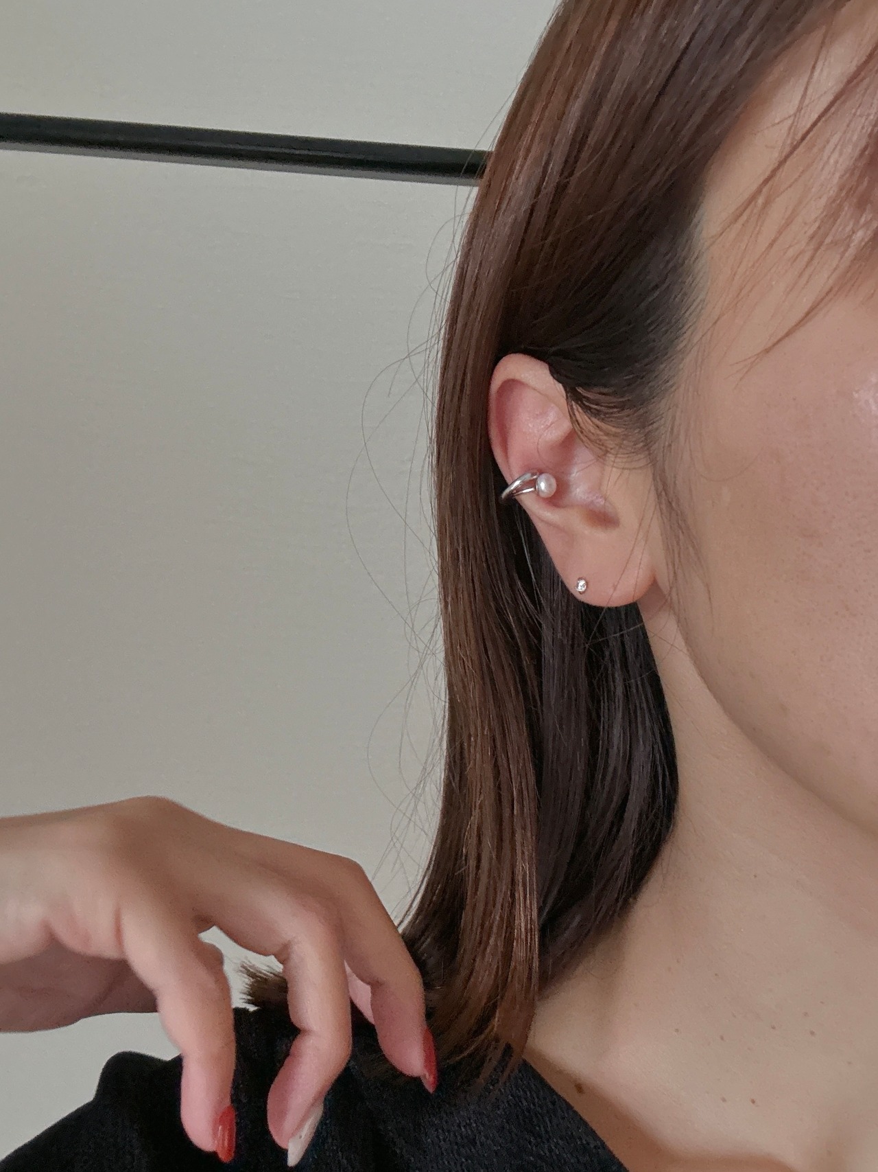 ワンパールイヤカフ