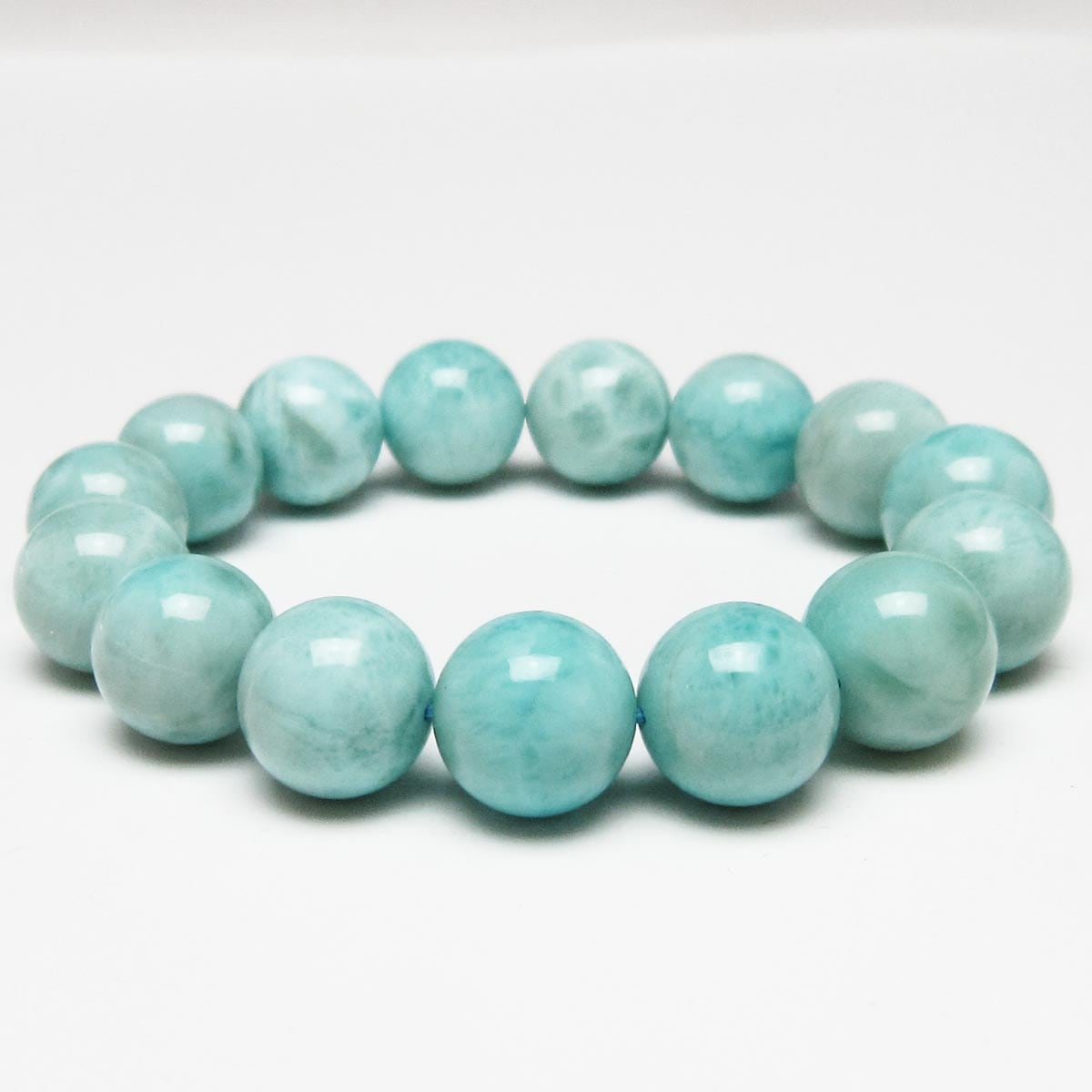 ラリマー ブレスレット 15mm 一点物 111-56475