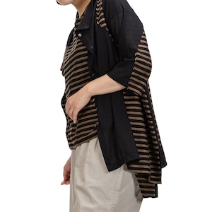 【最新作】ボーダーバックカットカーディガン【262-2247】Bordered Cutout cardigan
