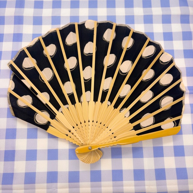 【Ripple】シェル扇子 22cm ドット