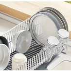 食器乾燥ラック 50x21x18cm キッチン用品 大所用品 ステンレス製 シンクサイド シルバー 便利