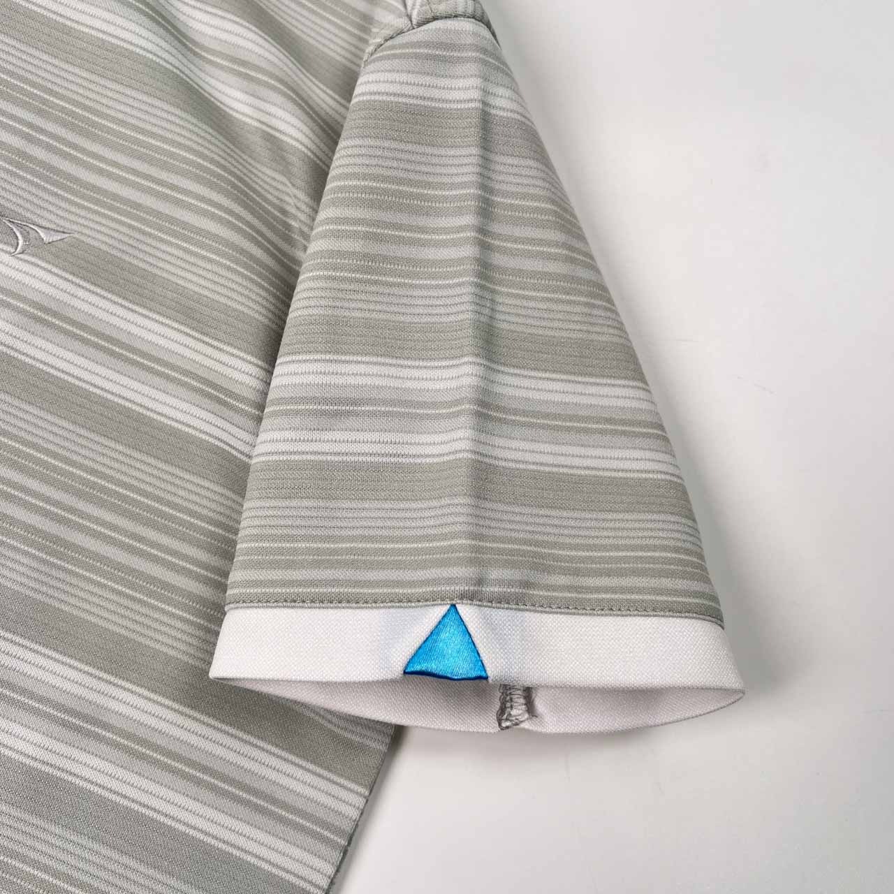 TOURSTAGE ツアーステージ ゴルフ ボーダー柄 BD 半袖 ドライ ポロシャツ サイズ M /メンズ/グレー