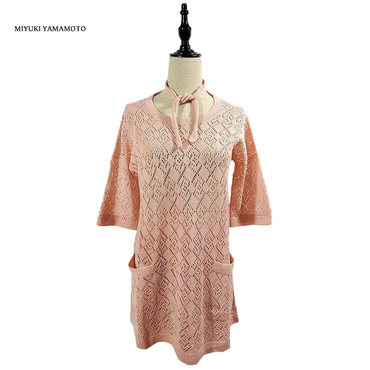 581 salmon pink lace tunic / サーモンピンク レース チュニック