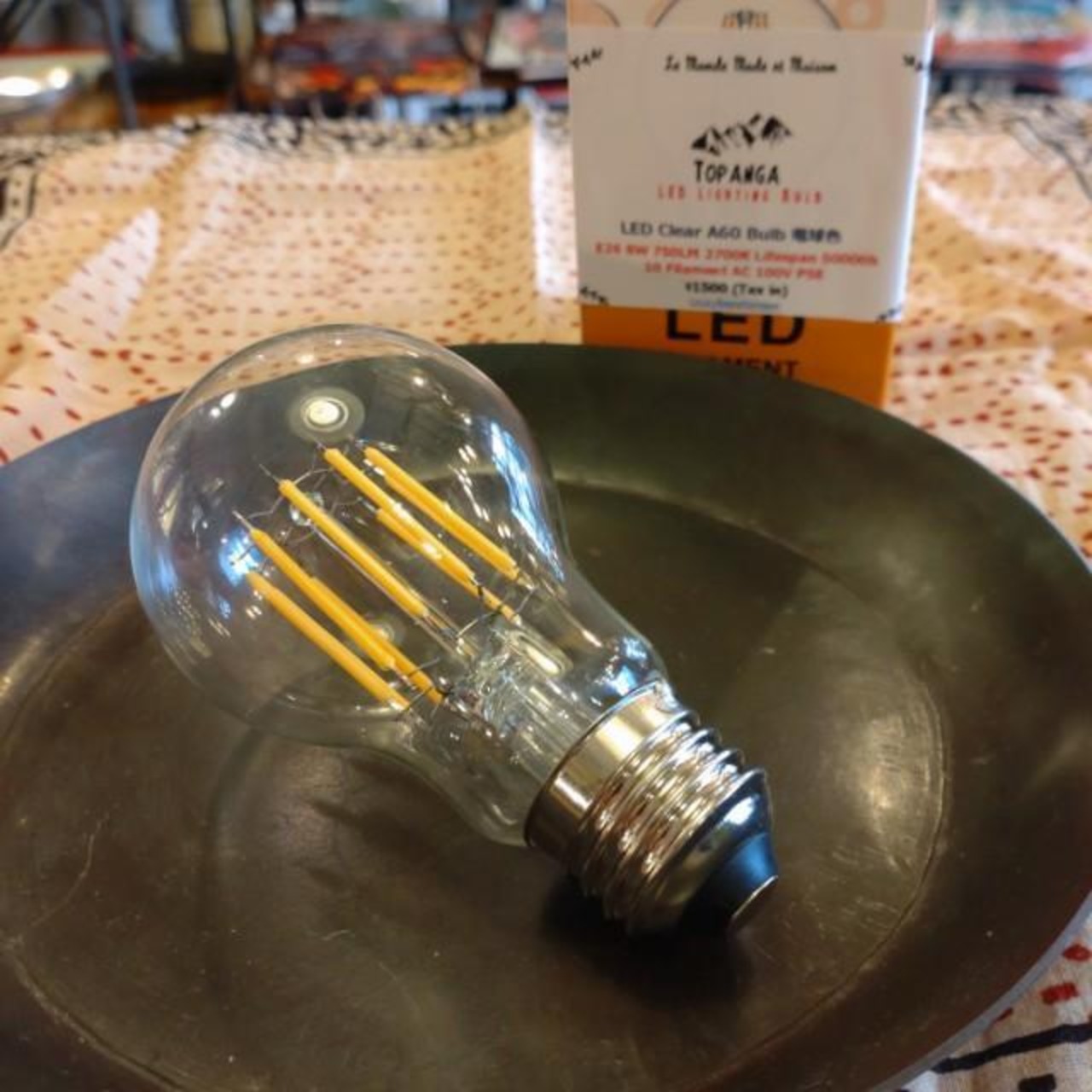 10Filament LED Clear A60 Light bulb E26/Equivalent 8W/750LM/Warm White