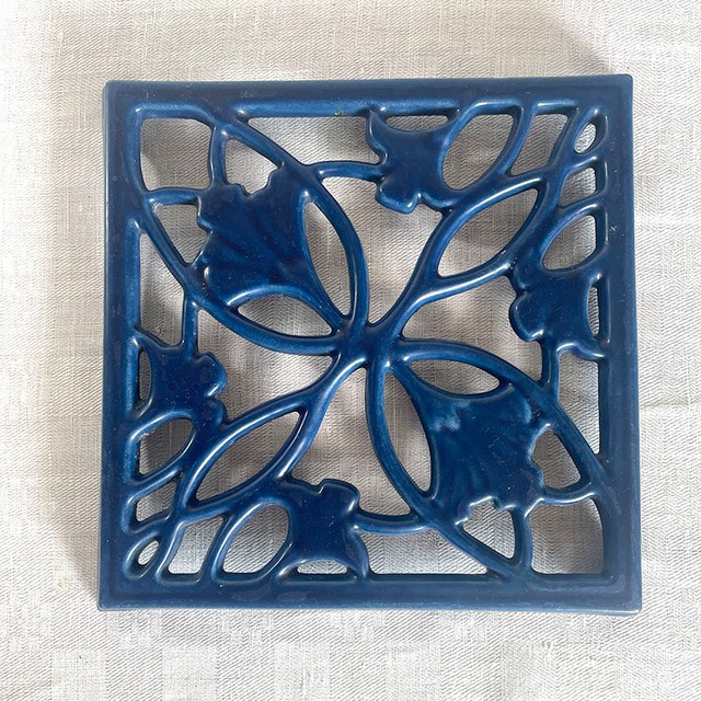鍋敷き　アイアントリベット　キッチン雑貨 　ブルーのインテリア　 12KWdf25