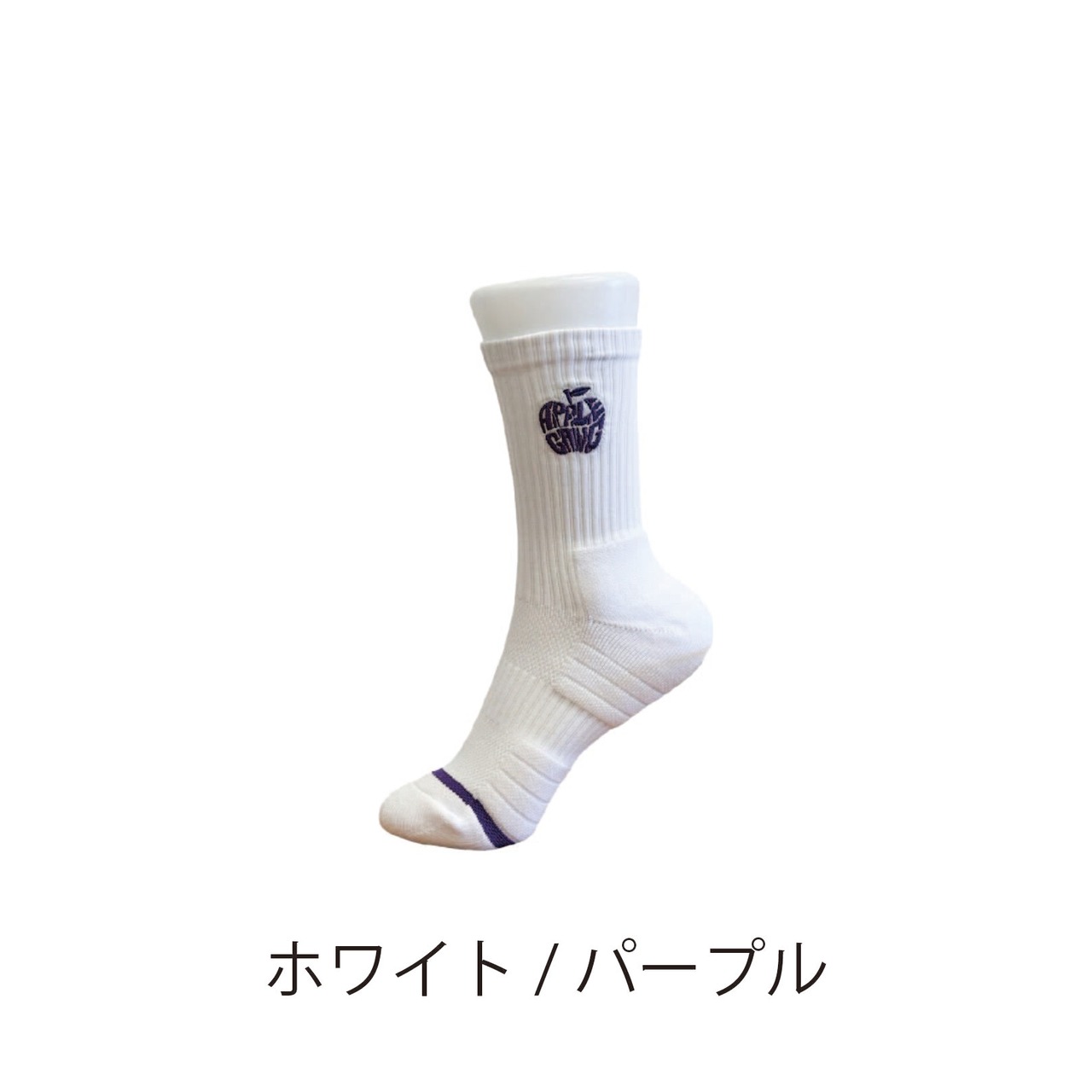 APPLEGANG ワンポイントソックス　ホワイト