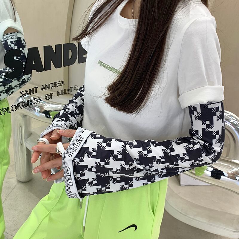 サマーレッドスリーブルーズアームグローブ 夏物 シルク ブラック・アイド・ピーズ85685471018