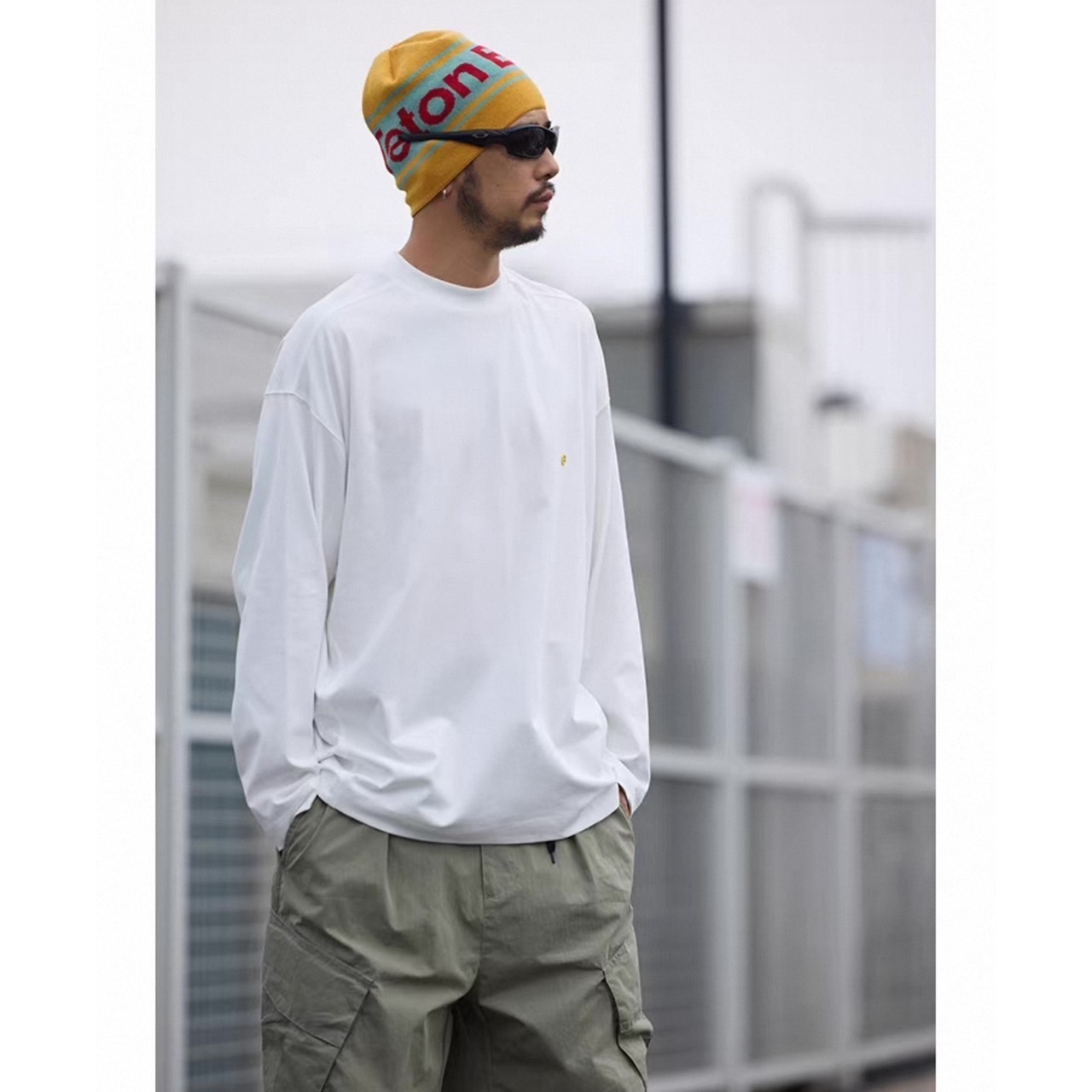 Smiley patch long sleeve tee 1053 - 5