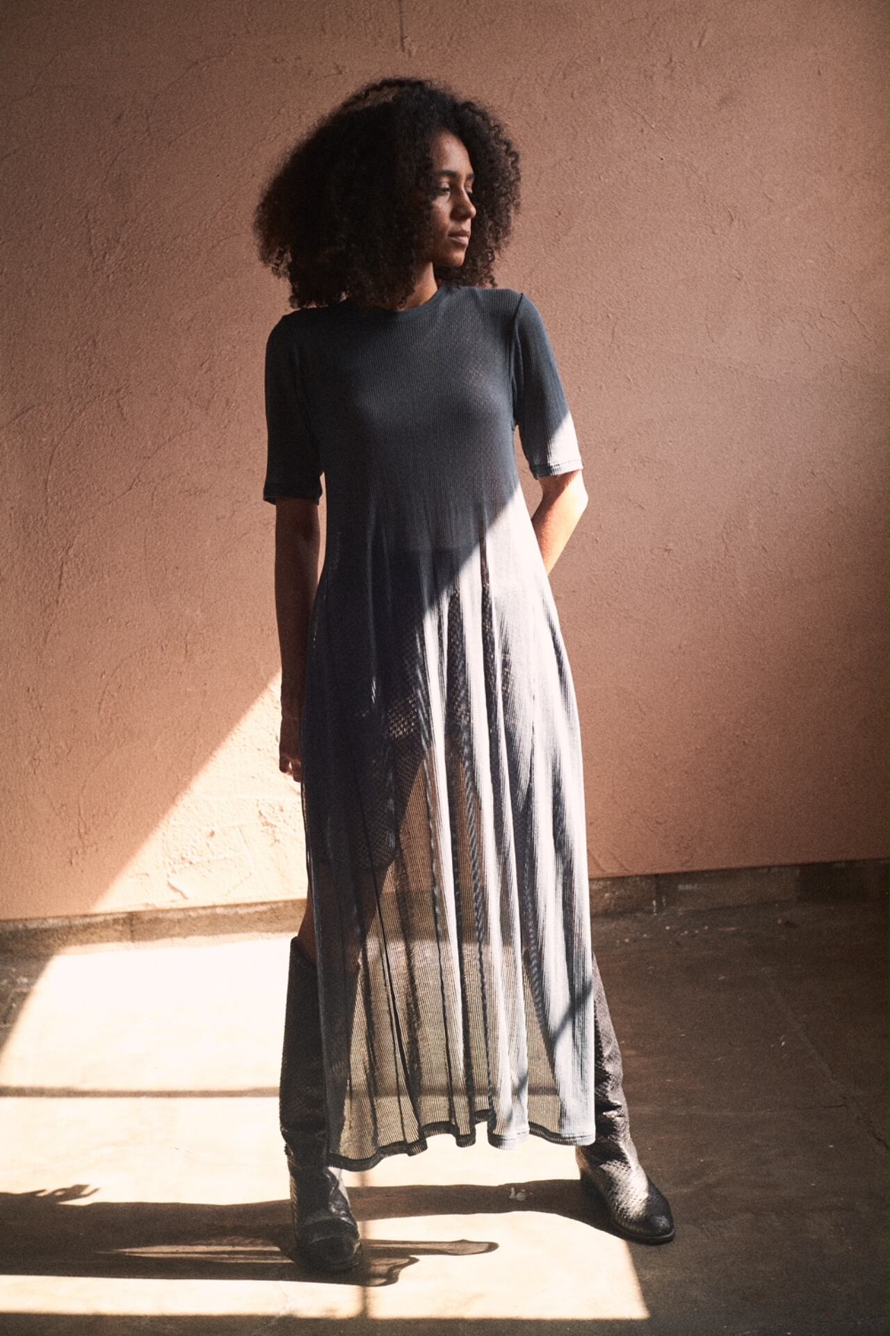 jonnlynx - voile rib long dress | EMA