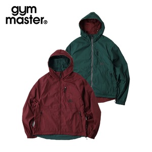 gym master ジムマスター リバーシブル ナイロン フードジャケット 軽量 防風 2WAY ライトアウター ジップアップ アウトドア G918635 RED×GRN