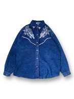 Embroidery spangled design denims shirts