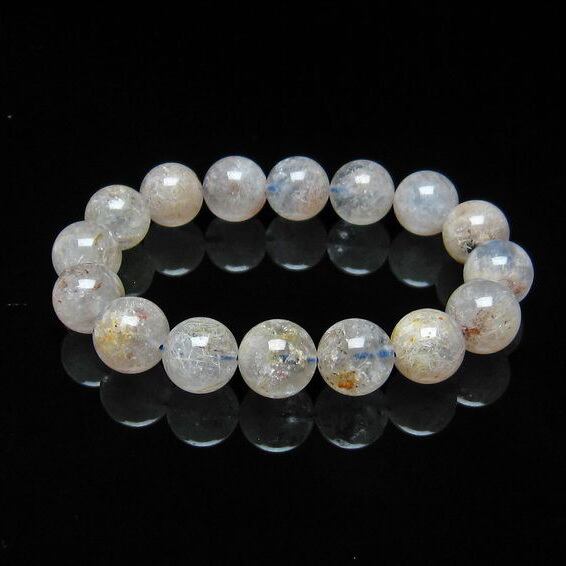 ホワイトガーデンファントムクォーツ ブレスレット 13mm [M便 1/10] 111-16635