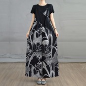 アート柄 アシメ サロペット ワンピース  00383