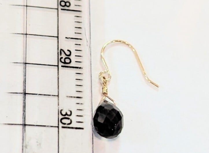 K18YGスモーキークォーツフックピアス 18金カラーストーンジュエリー