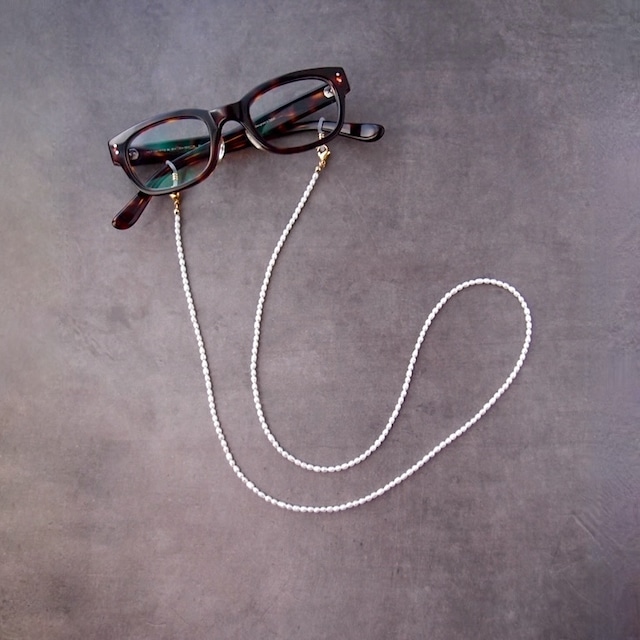 【Glasses Code】Rice Pearls／2way Necklace グラスコード ネックレス兼用（眼鏡ホルダー）