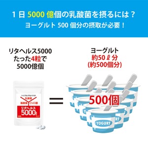 定期購入 リタヘルス5000(約1カ月分)  乳酸菌 酪酸菌 ビフィズス菌 毎月1袋