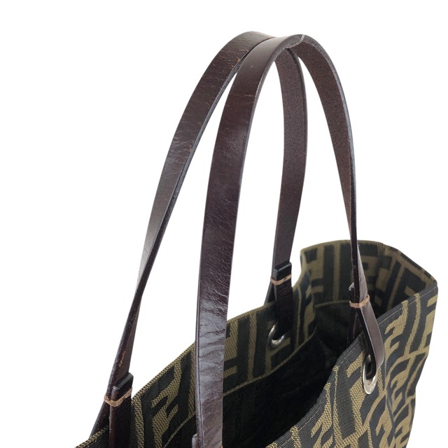 FENDI フェンディ ズッカ トートバッグ ブラウン ジャガード vintage ヴィンテージ オールド fjksnk