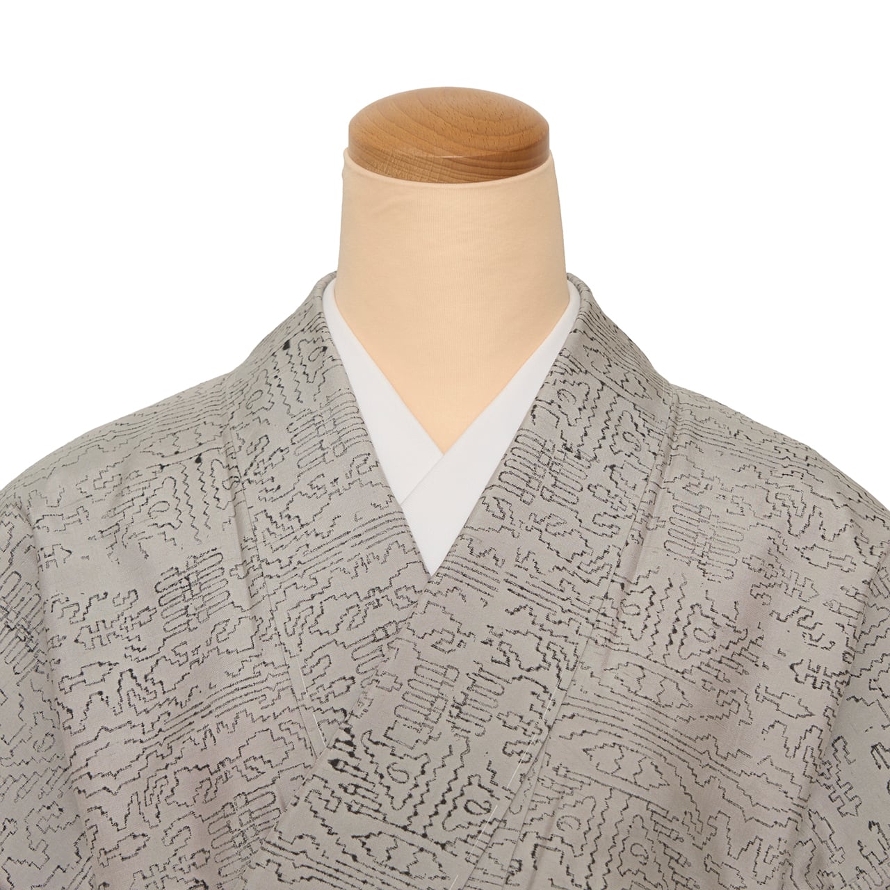 川端美朝 古代印度木版更紗 牛首紬訪問着 袷着物 青山みとも扱【未着