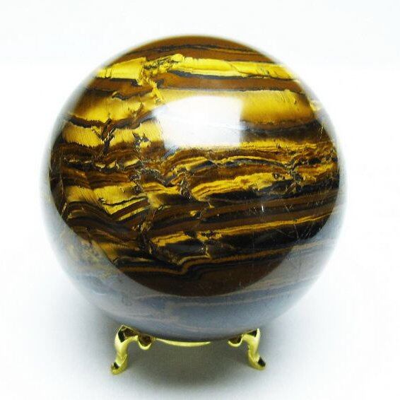 アイアンタイガーアイ 丸玉 80mm スフィア 一点物 151-8113