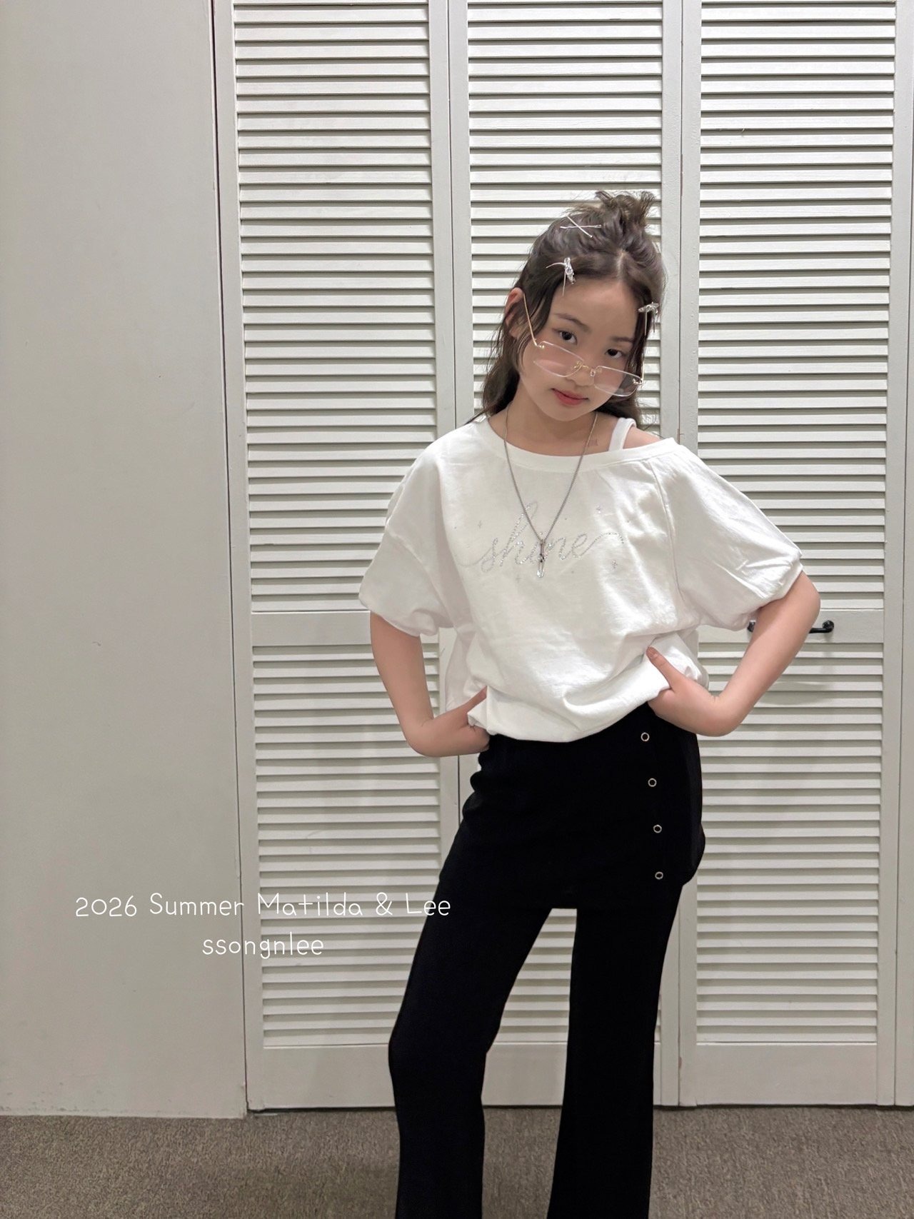 [Matilda&Lee] Cubic Lettering Tee / [마틸다앤리] 큐빅레터링티