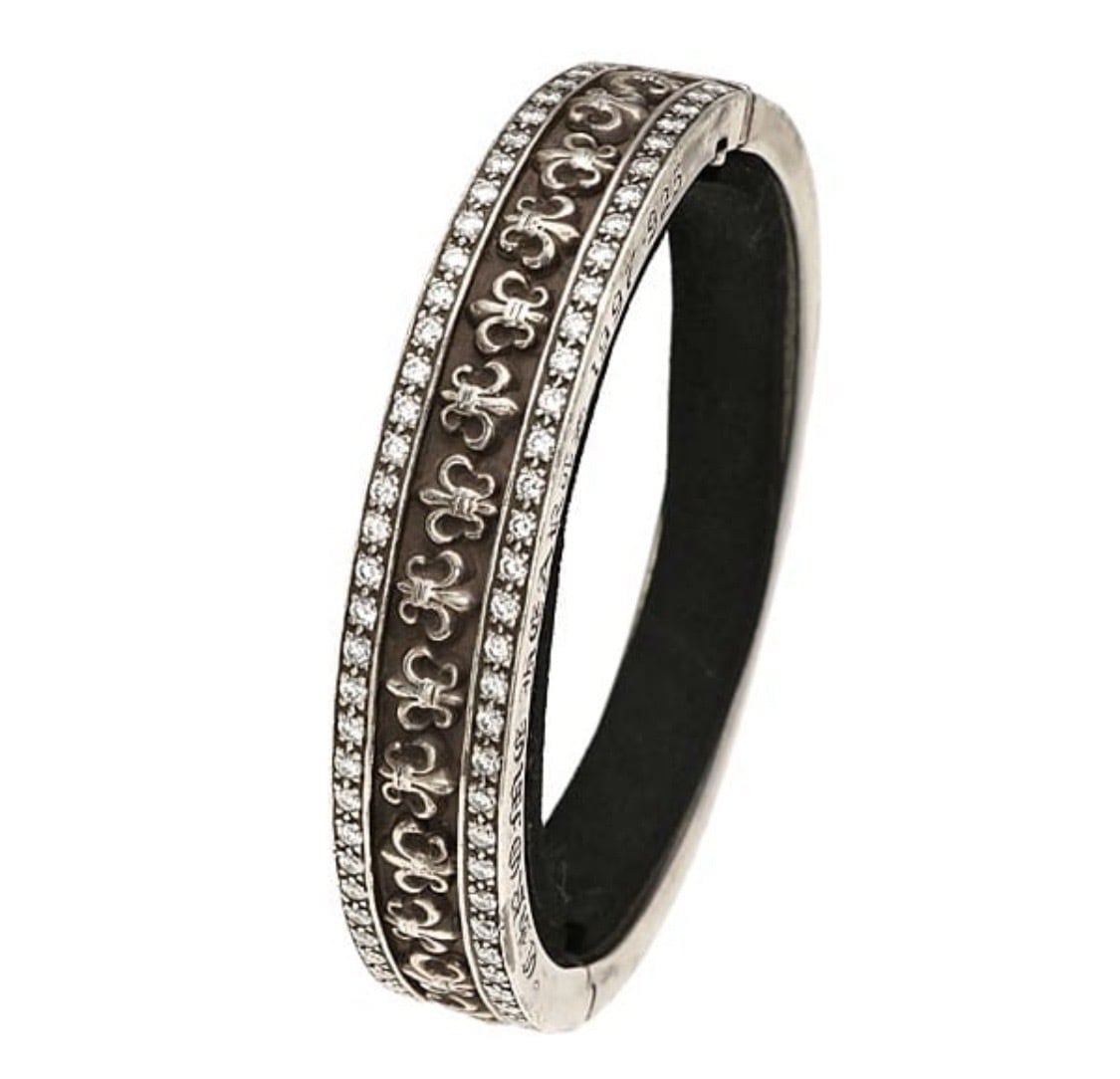 CHROME HEARTS クロムハーツ ナローVバンド BSフレア パヴェ