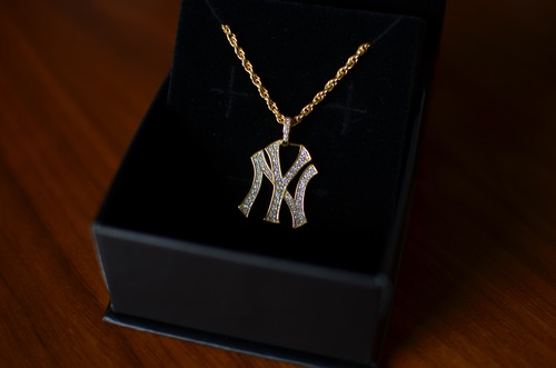 NY Yankees Large Pendant Necklace