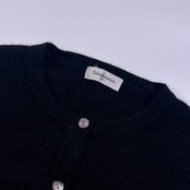 カシミヤ100% Takashimaya タカシマヤ ニット カーディガン M/ブラック レディース