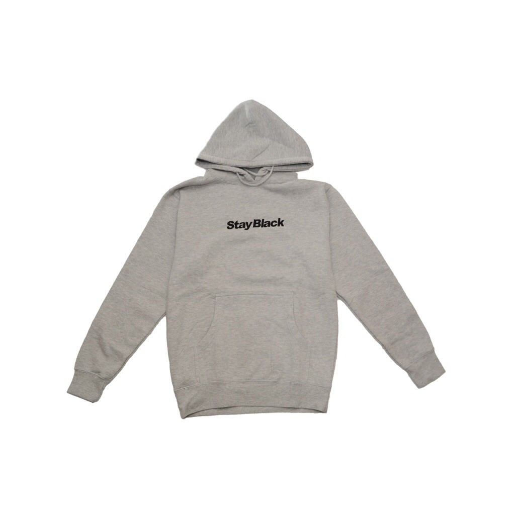 Stay Black Original Logo Hoody - Gray