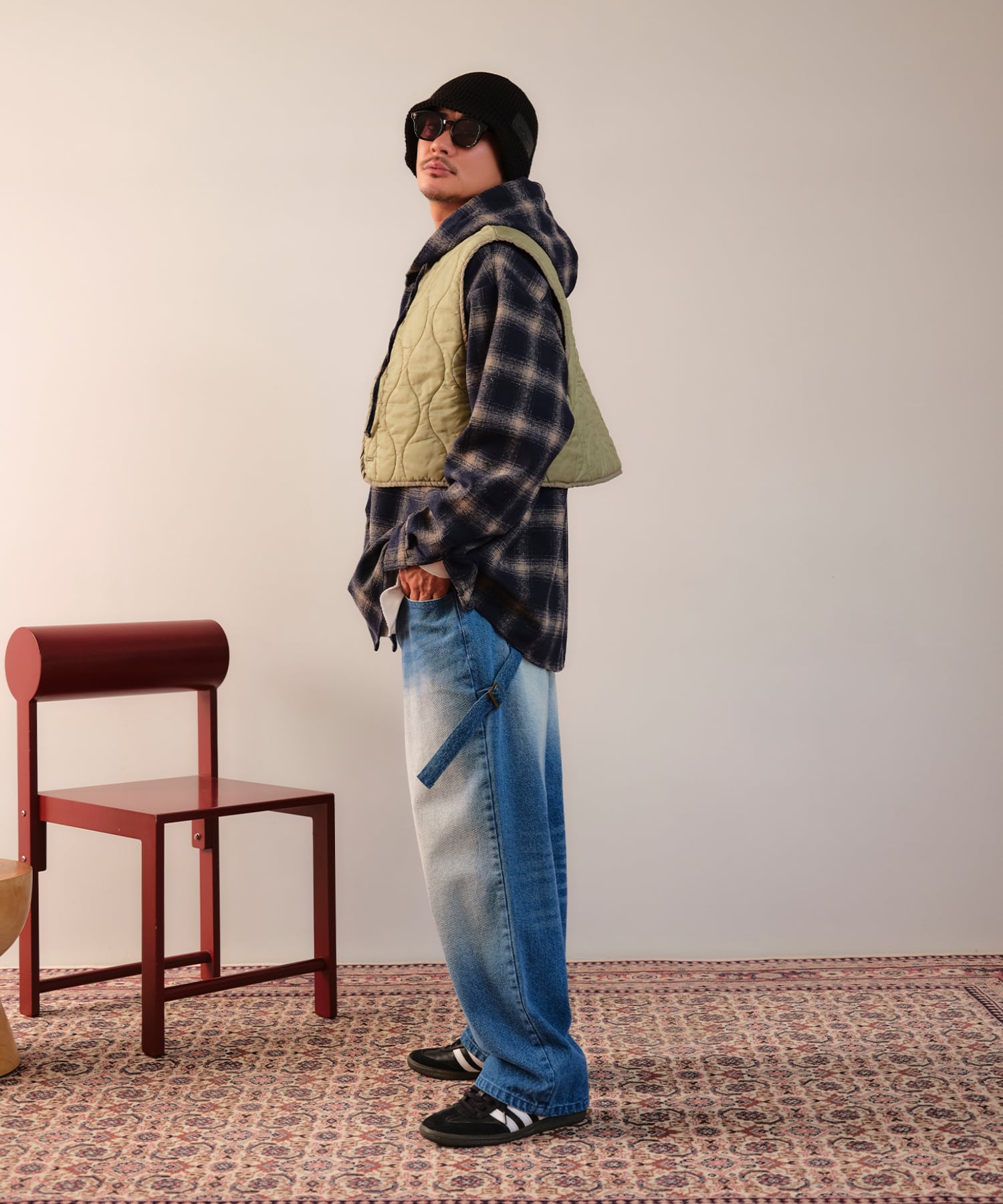 Re:room】VINTAGE PAINTER WIDE DENIM PANTS［REP283］ | #Re