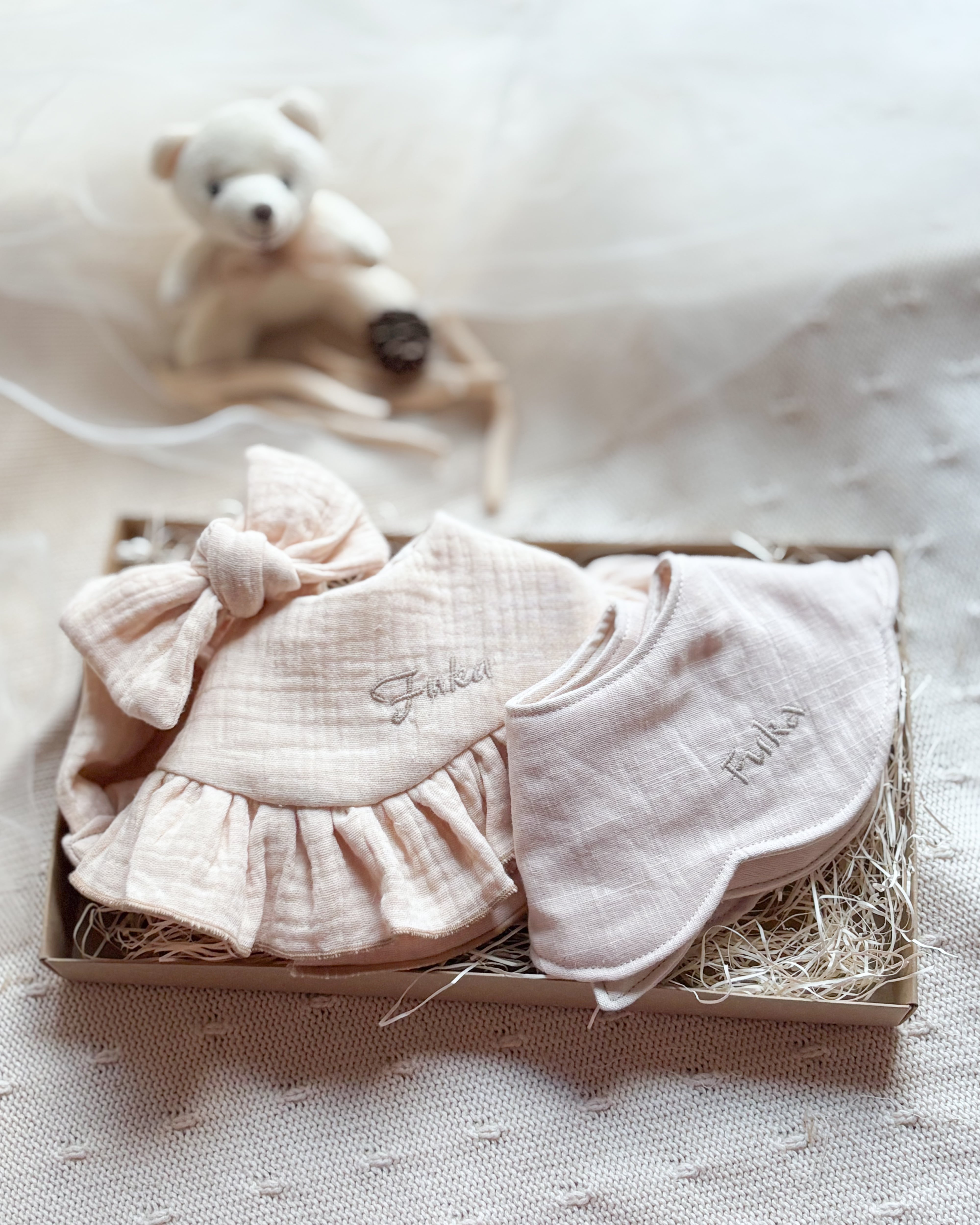 〖幸 - SHIAWASE - 〗 女の子に人気のスタイセット|名入れ 出産祝い