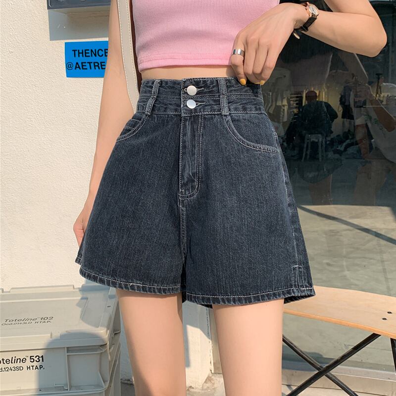 ショーツ サマー薄手ハイウェストウェストルーズワイドレッグAラインパンツ 夏物 ブルマー ワイドパンツ 試着室20784045829