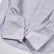 Paul Smith LONDON ポールスミス ロンドン ストライプ柄 長袖 ドレスシャツ カフスシャツ M /パープル×ホワイト メンズ