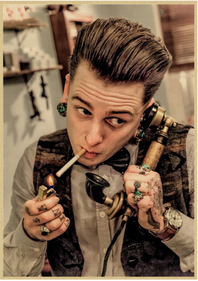 ♪商品入替のためお得です♪【MM】バーバーショップ　フォトポスターTH-5