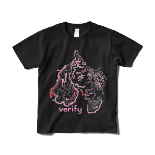 verify ポップ アートデザイン Tシャツ C-Elefant 黒