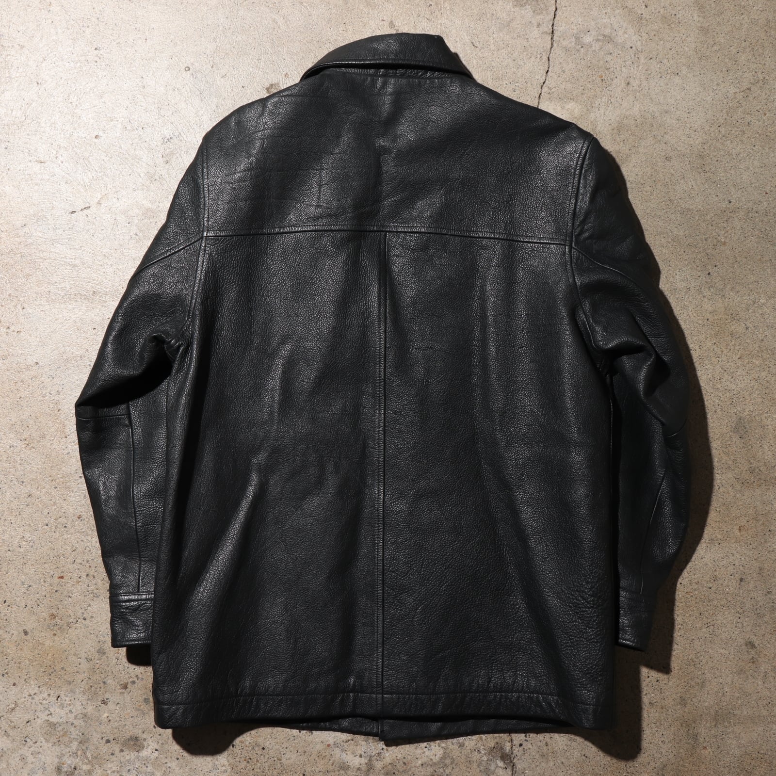 古着屋keiギャップ【 90s】OLD GAP LEATHER CAR COAT BLACK S