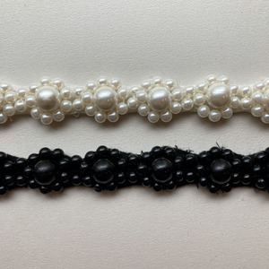 お花ビーズ刺繍リボン（50cmカット）