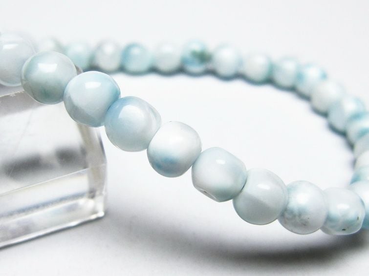 ラリマー ブレスレット 5mm メール便可 一点物 111-50883 | 天然石