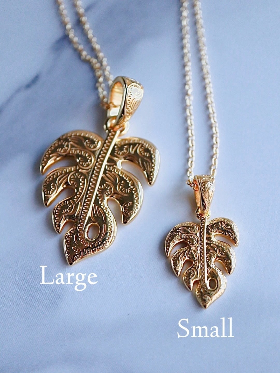 Large】Monstera necklace Hawaiianjewelry(ハワイアンジュエリー