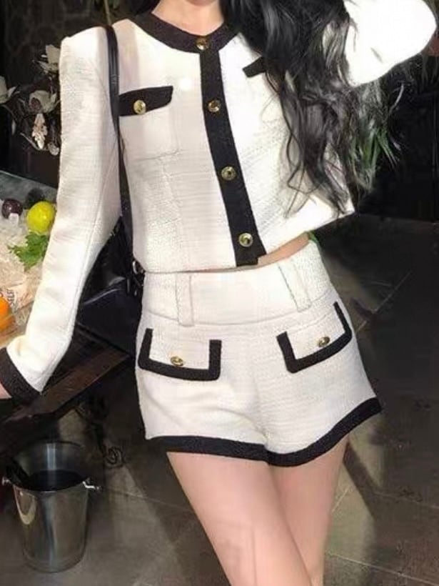 バイカラーアクセントセットアップ（ショートパンツ） | avectoi