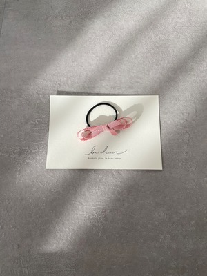 mini grosgrain ヘアゴム［pink］