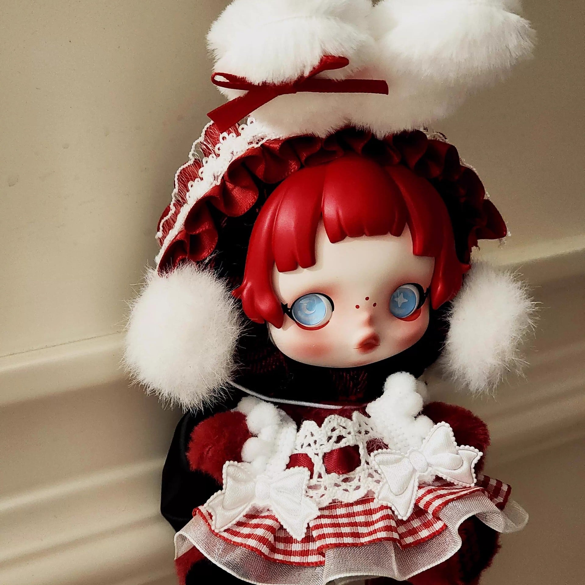 SKULLPANDA用 チェックワンピース+うさ耳ヘアバンド スカルパンダ