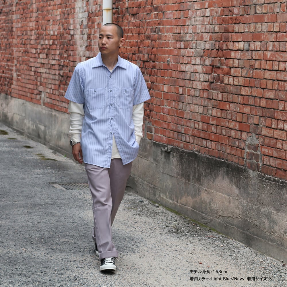 RED KAP レッドカップ SP20 Short Sleeve Striped Work Shirt 半袖