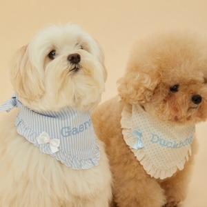 【予約】[ thesallyslaw ] Maybel Naming Bandana｜Blue stripe