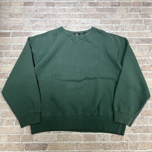1990s GAP SWEAT SHIRT FRONT-V GREEN