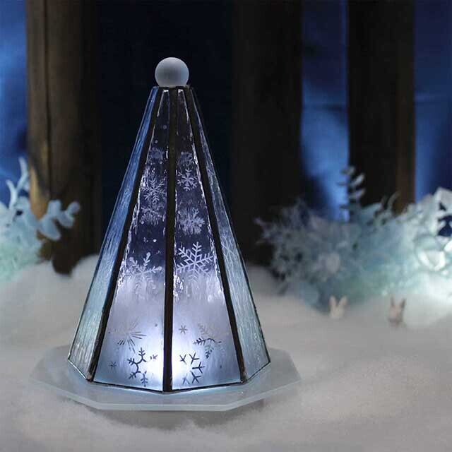 大人のクリスマスツリー／雪と氷の世界（Mサイズ）ステンドグラス