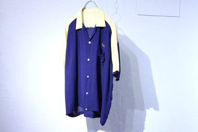 ~70s Da Vinch Rayon Open Collar Shirt USA製