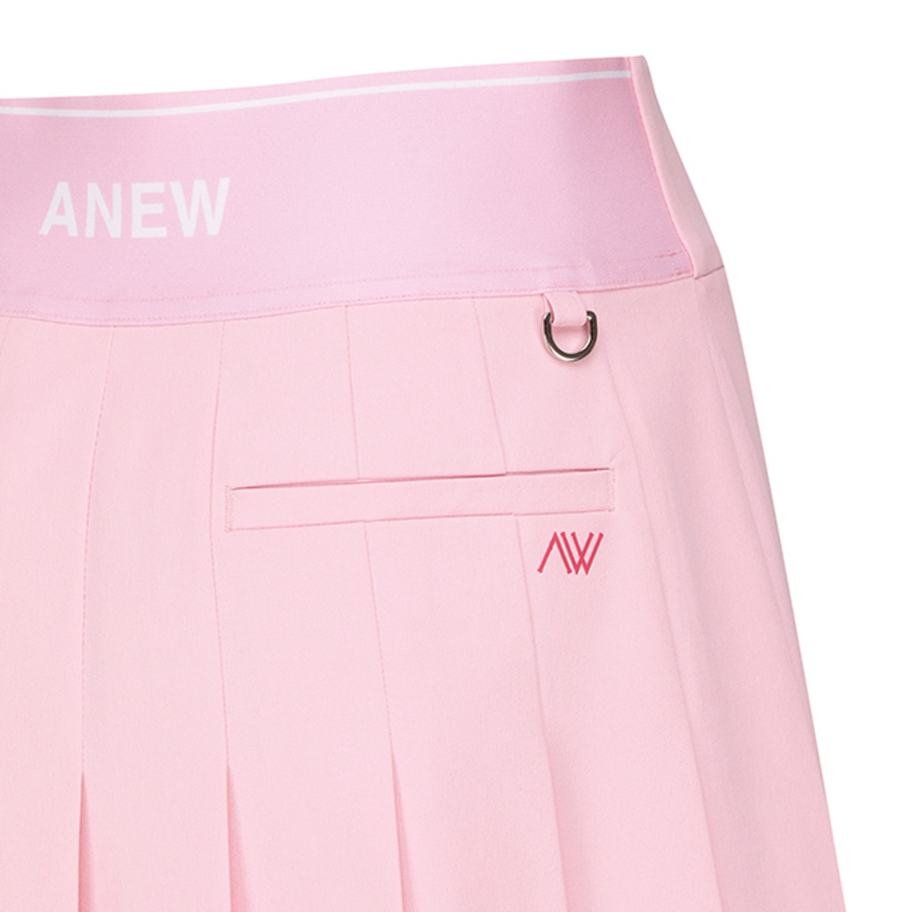 WOMEN LOGO BAND PLEATS SKIRT