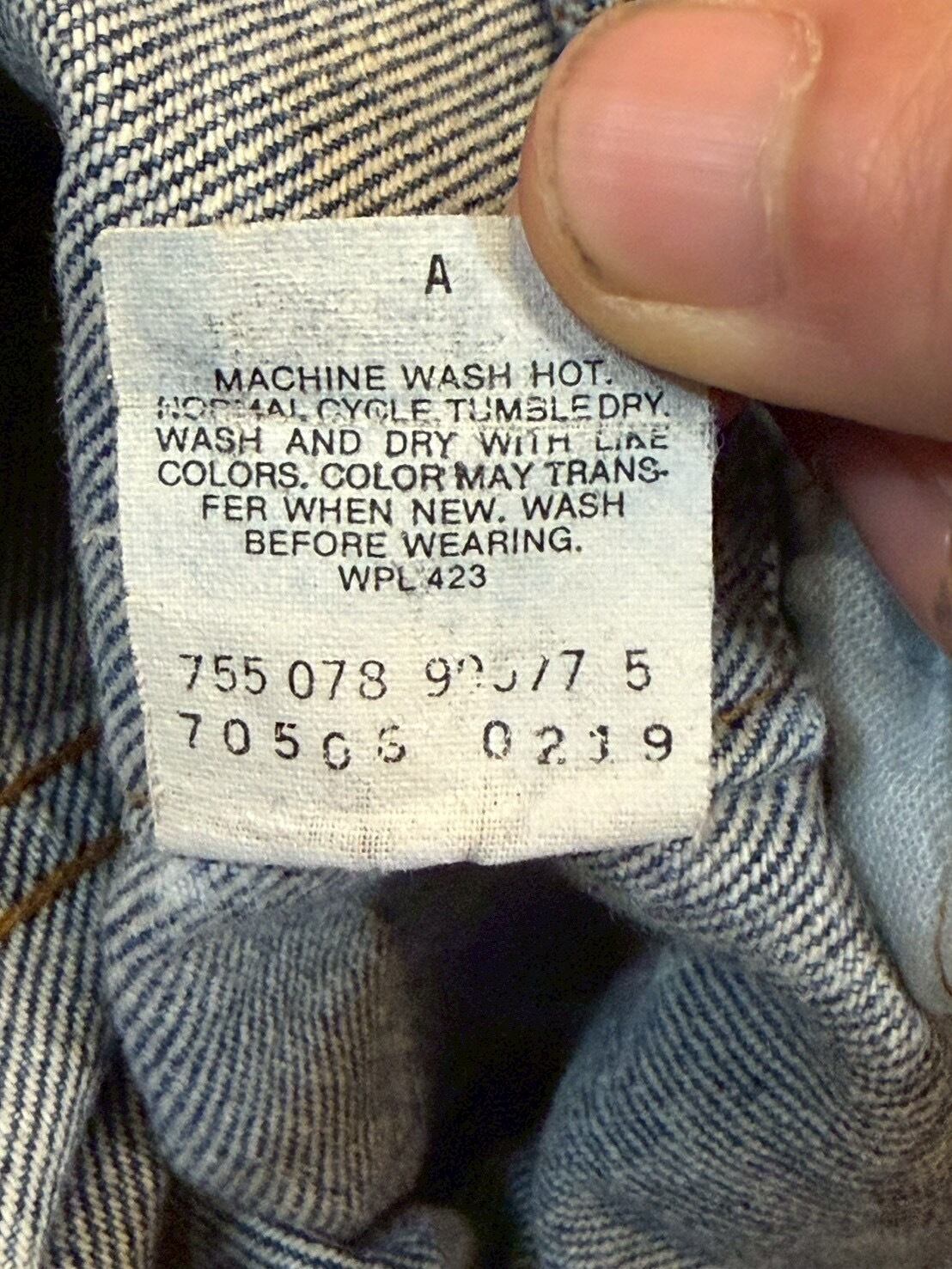VINTAGE 80's LEVI'S 70508 CHEMICAL WASH DENIM JACKET | vintage