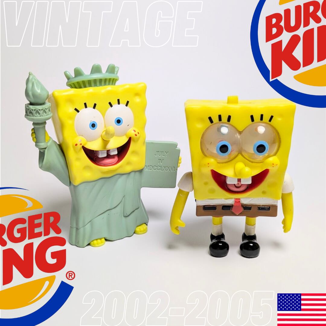 ☆ VINTAGE2002 ☆【 SpongeBob SquarePants ( スポンジボブ ) 】 BURGER KING ミールトイ 『 BackPack 』〚アメリカン雑貨 アメトイ〛