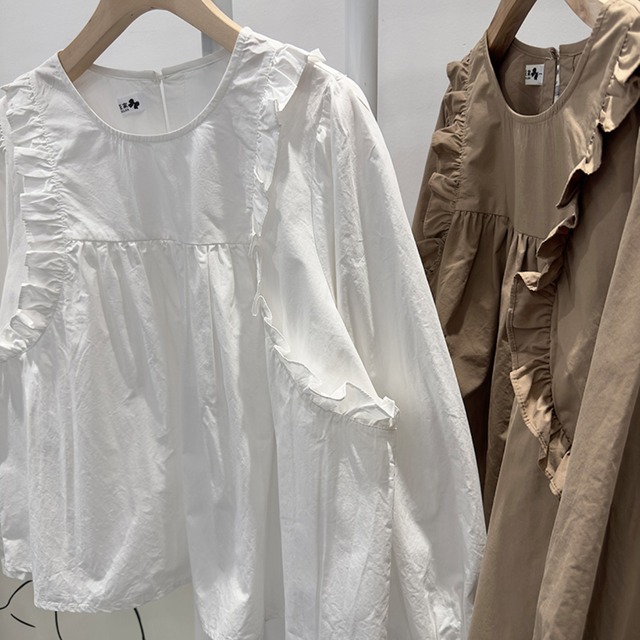 【エッジフリルラインシャツ】P00209